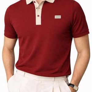 Veirdo® Men’s Polo T-Shirt Regular Fit, Half Sleeve Contrast Collar Tee, Solid Color Summer Wear, Comfortable Travel, Casual & Office Styling (Sizes S–2XL)