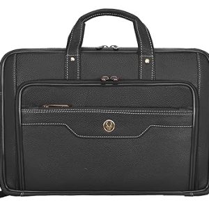WildHorn Leather Laptop Bag for Men – Fits up to 15.6-inch Laptop/MacBook | Padded Laptop Compartment | Carry Handles & Adjustable Strap | Dimensions: 16.0 x 3.5 x 11.5 inches